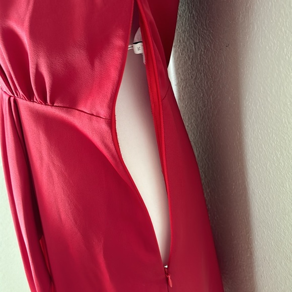 Sandro Leana Faux-Wrap Mini Dress Red 36 - Picture 5 of 12